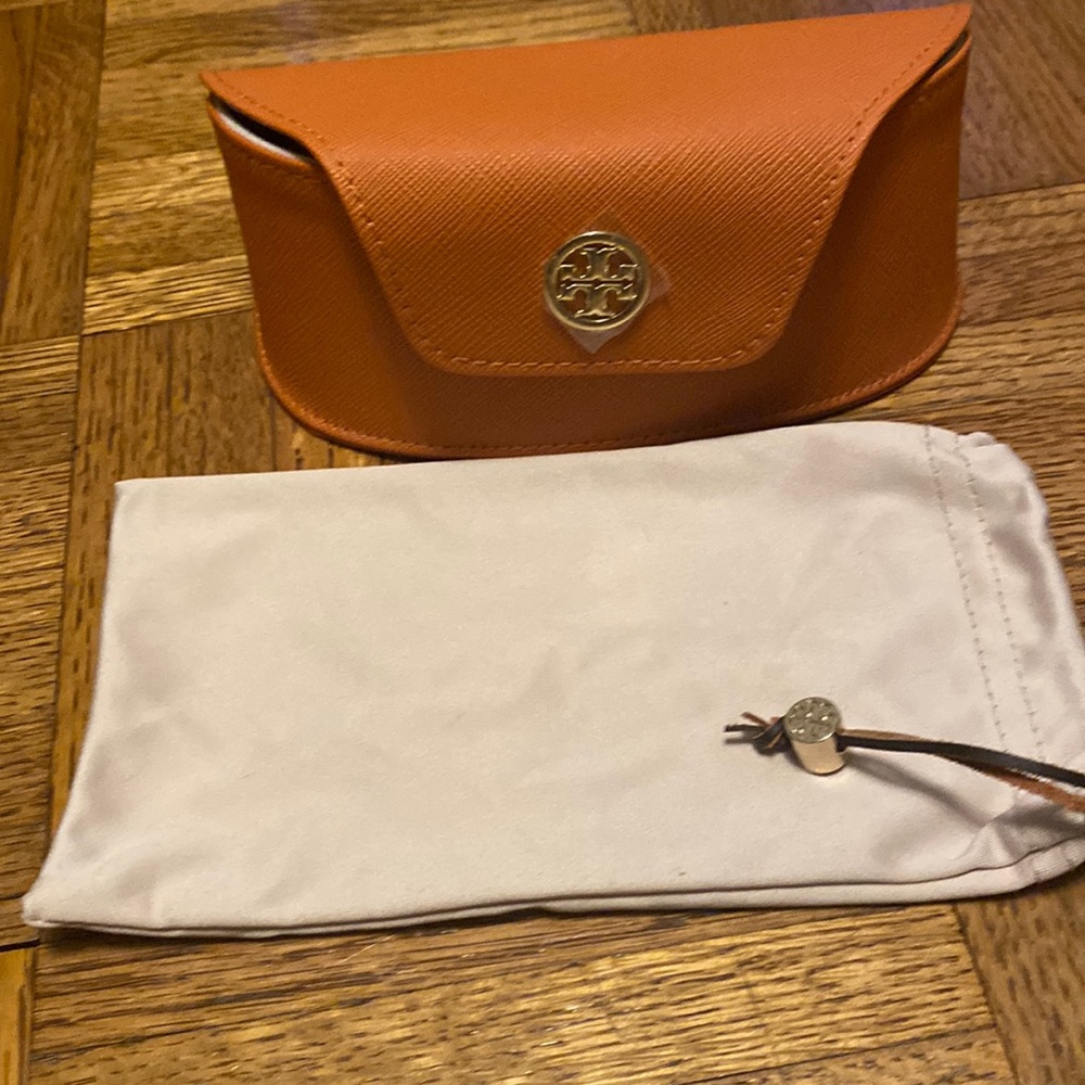 Tory Burch sun glass case with small bag
